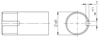 Technical drawing showing DIN 5406 lock washer mounting dimensions
