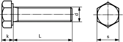 Hex head screw ISO 4017